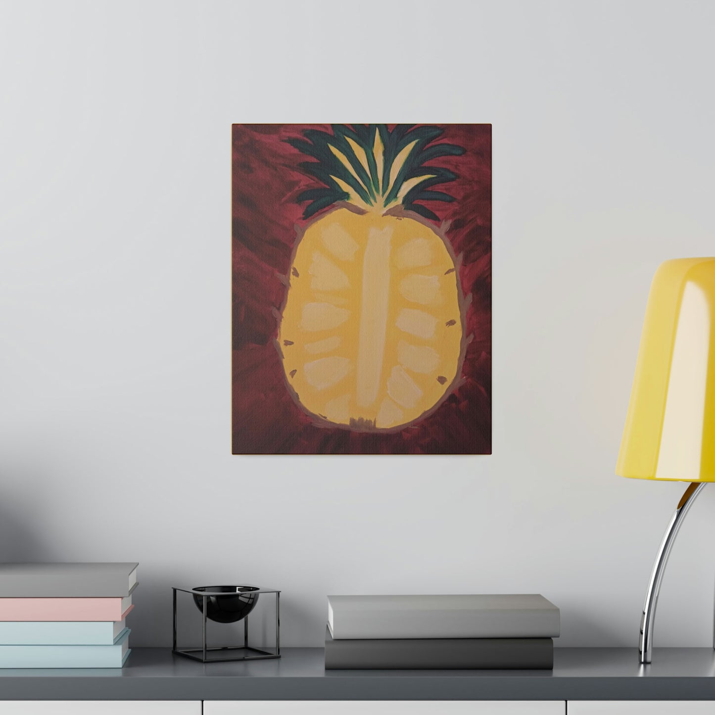 Pineapple: Print on Stretched Matte Canvas,0.75"