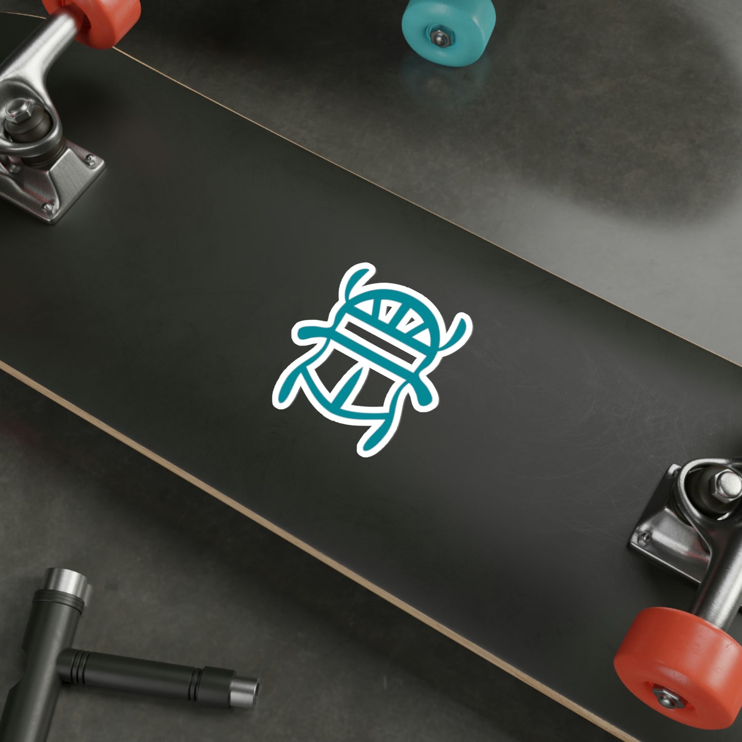 Teal Scarab Stickers