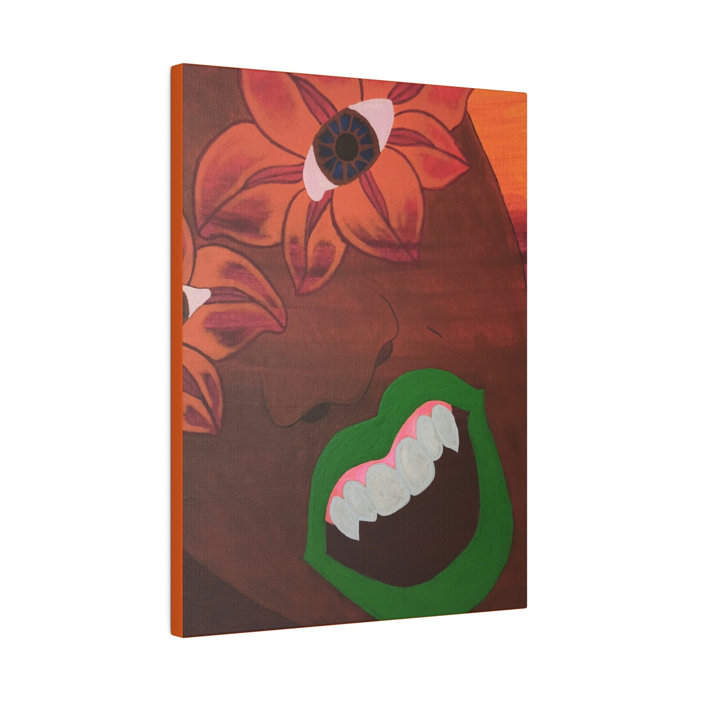 Fanged Flower: Print on Stretched Matte Canvas,  0.75"