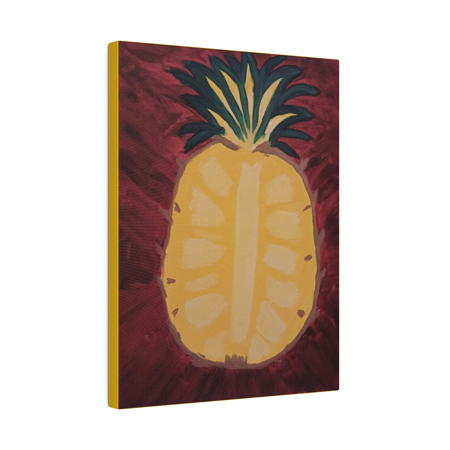 Pineapple: Print on Stretched Matte Canvas,0.75"