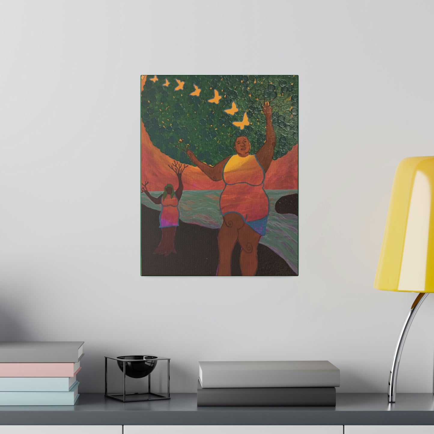 Sunset Mamas, Print on Stretched Matte Canvas, 0.75"