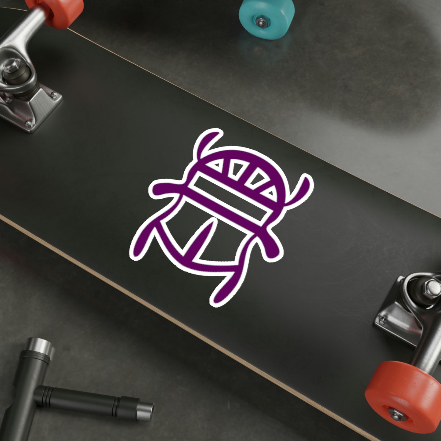 Purple Scarab Sticker