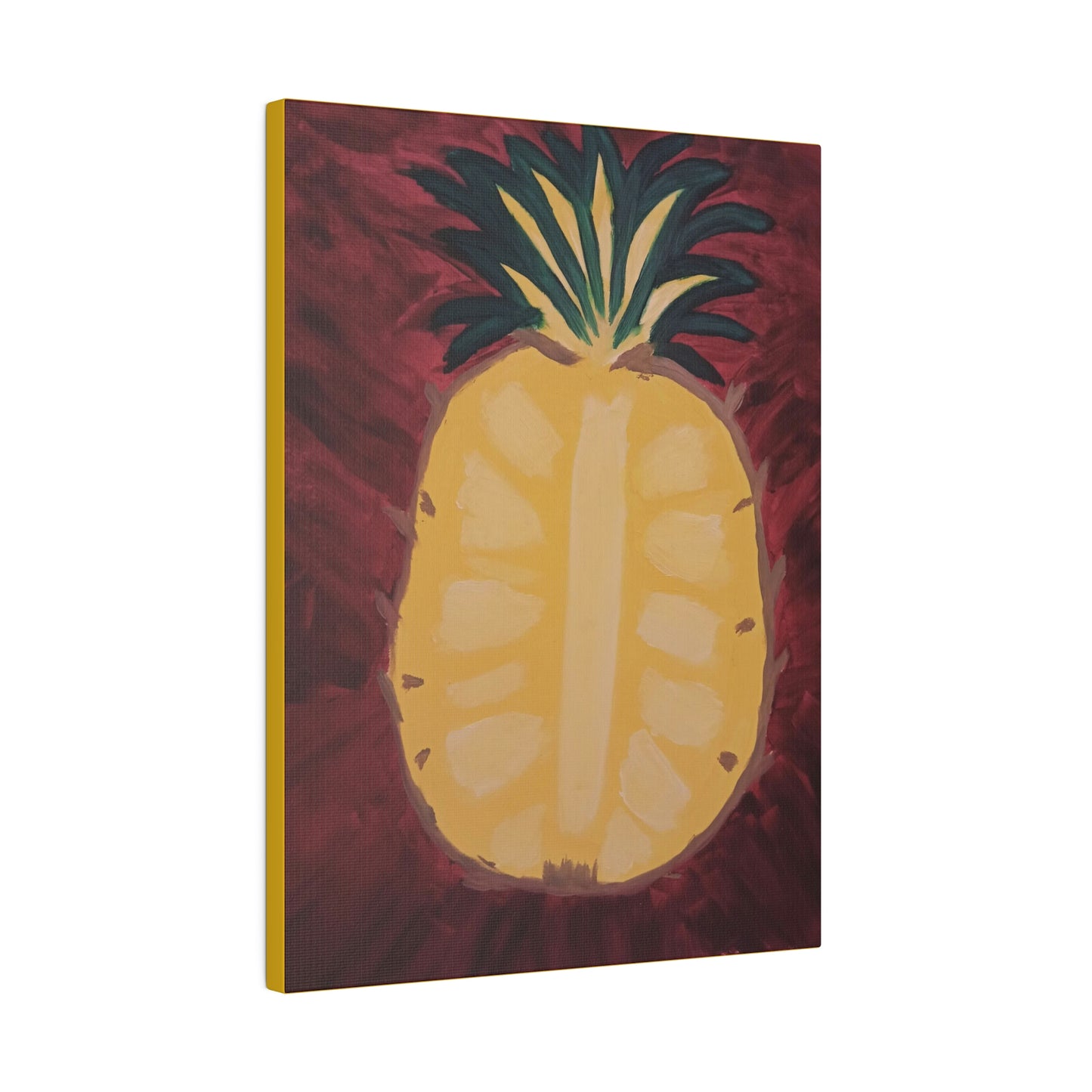 Pineapple: Print on Stretched Matte Canvas,0.75"