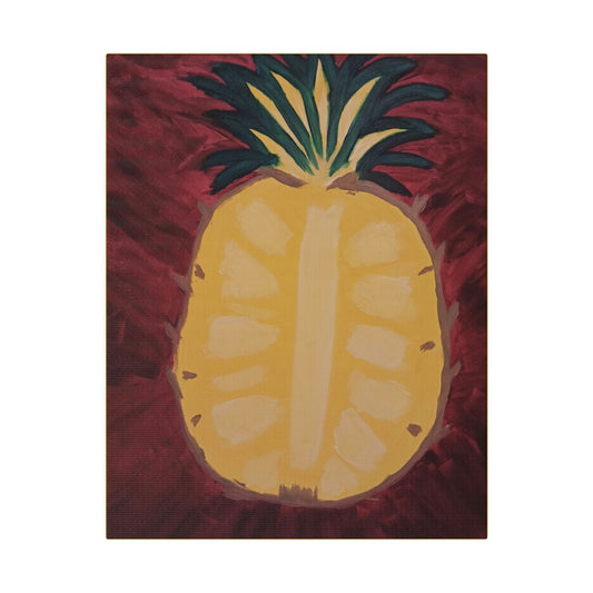 Pineapple: Print on Stretched Matte Canvas,0.75"