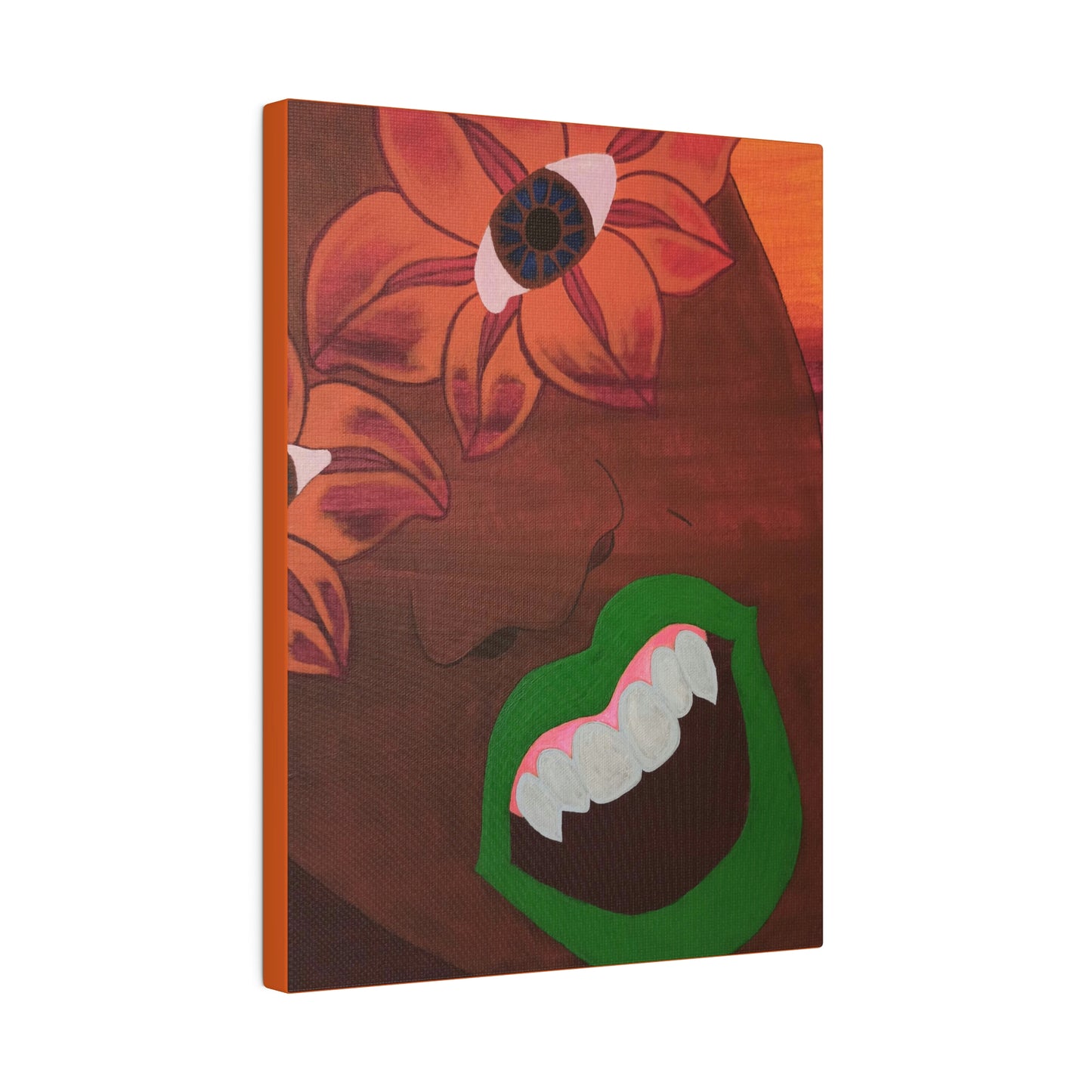 Fanged Flower: Print on Stretched Matte Canvas,  0.75"