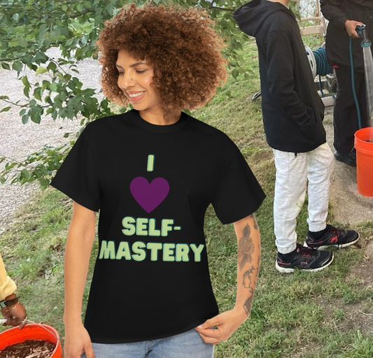 I Heart Self-Mastery heavy cotton tee