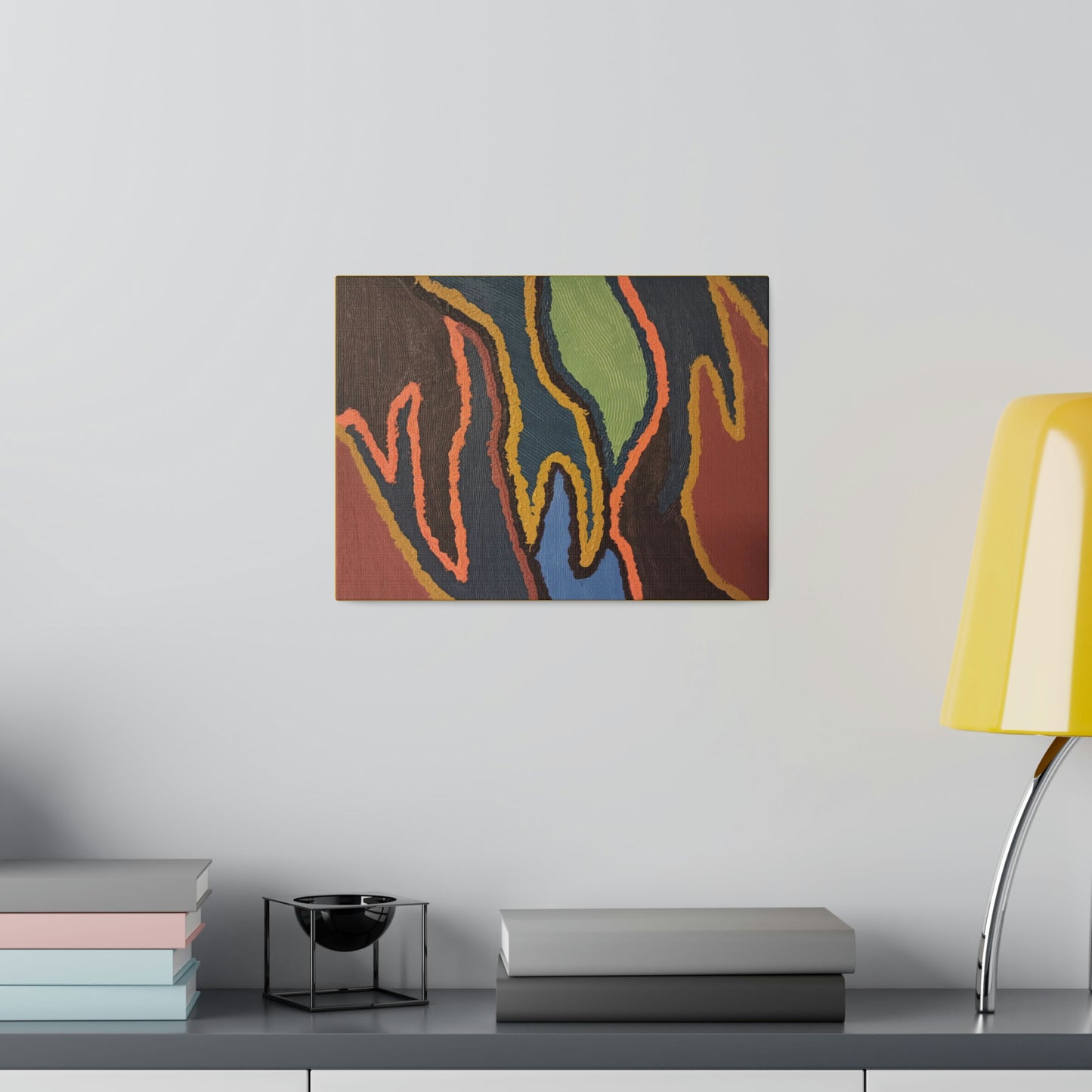 Vinyl Flames: Print on Stretched Matte Canvas 0.75"