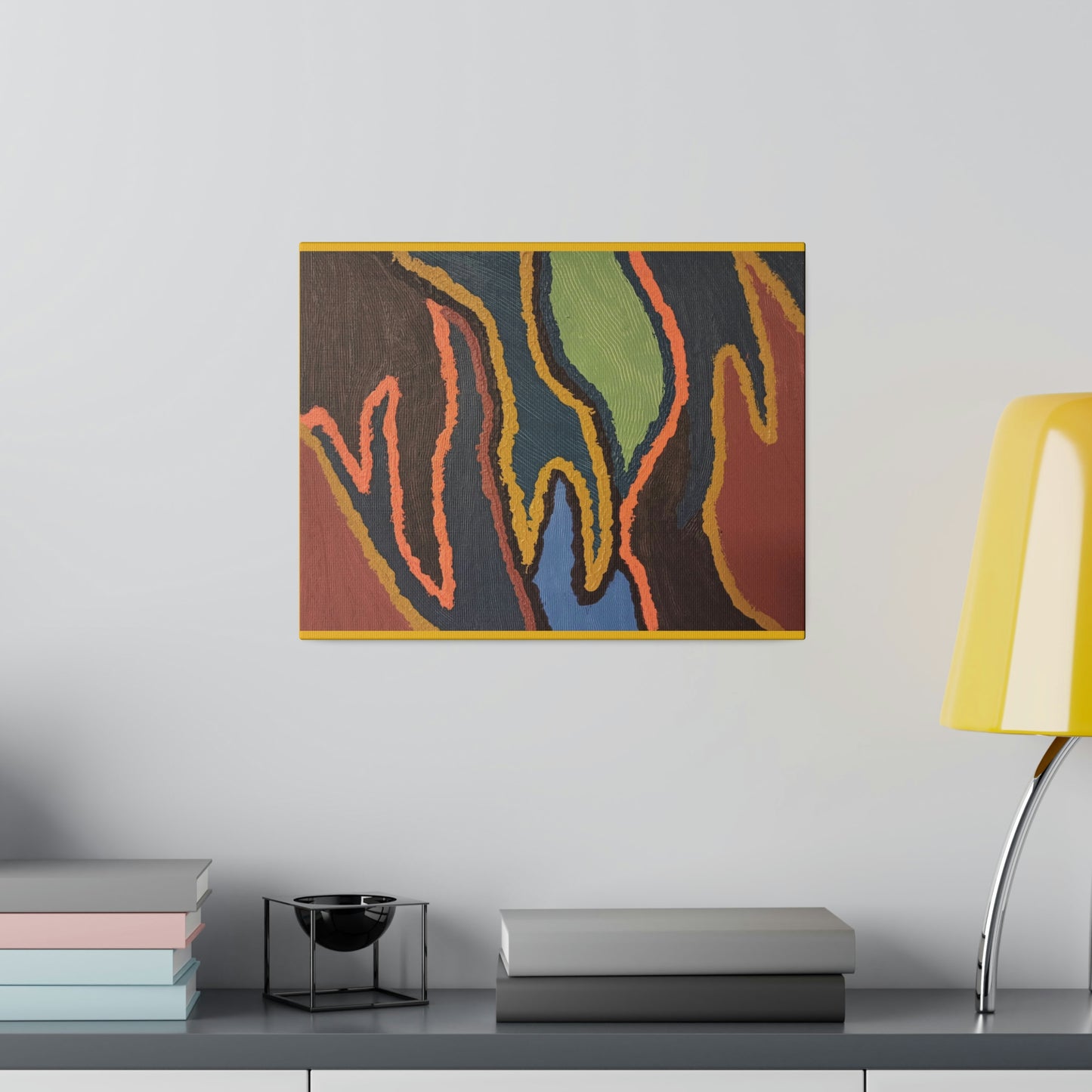 Vinyl Flames: Print on Stretched Matte Canvas 0.75"