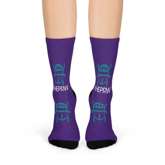 Purple Sublimation Crew Socks