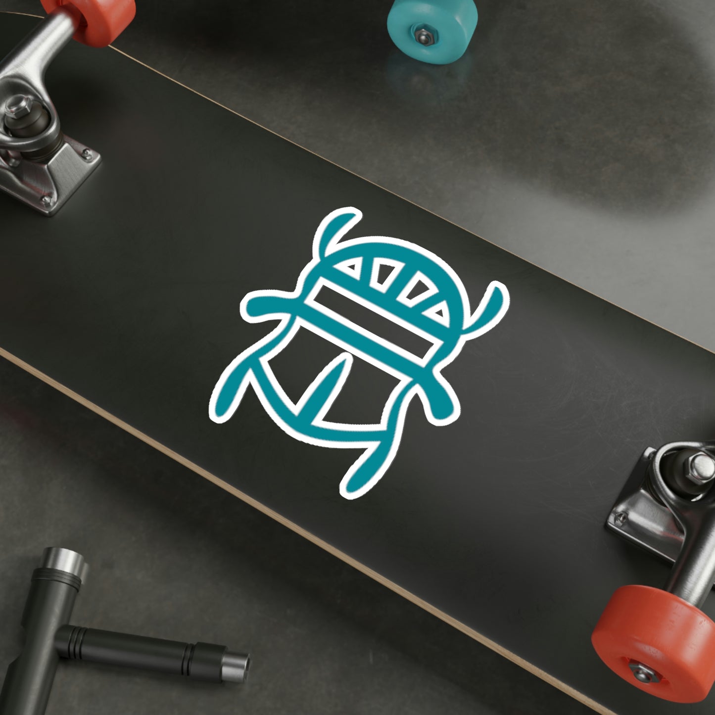 Teal Scarab Stickers