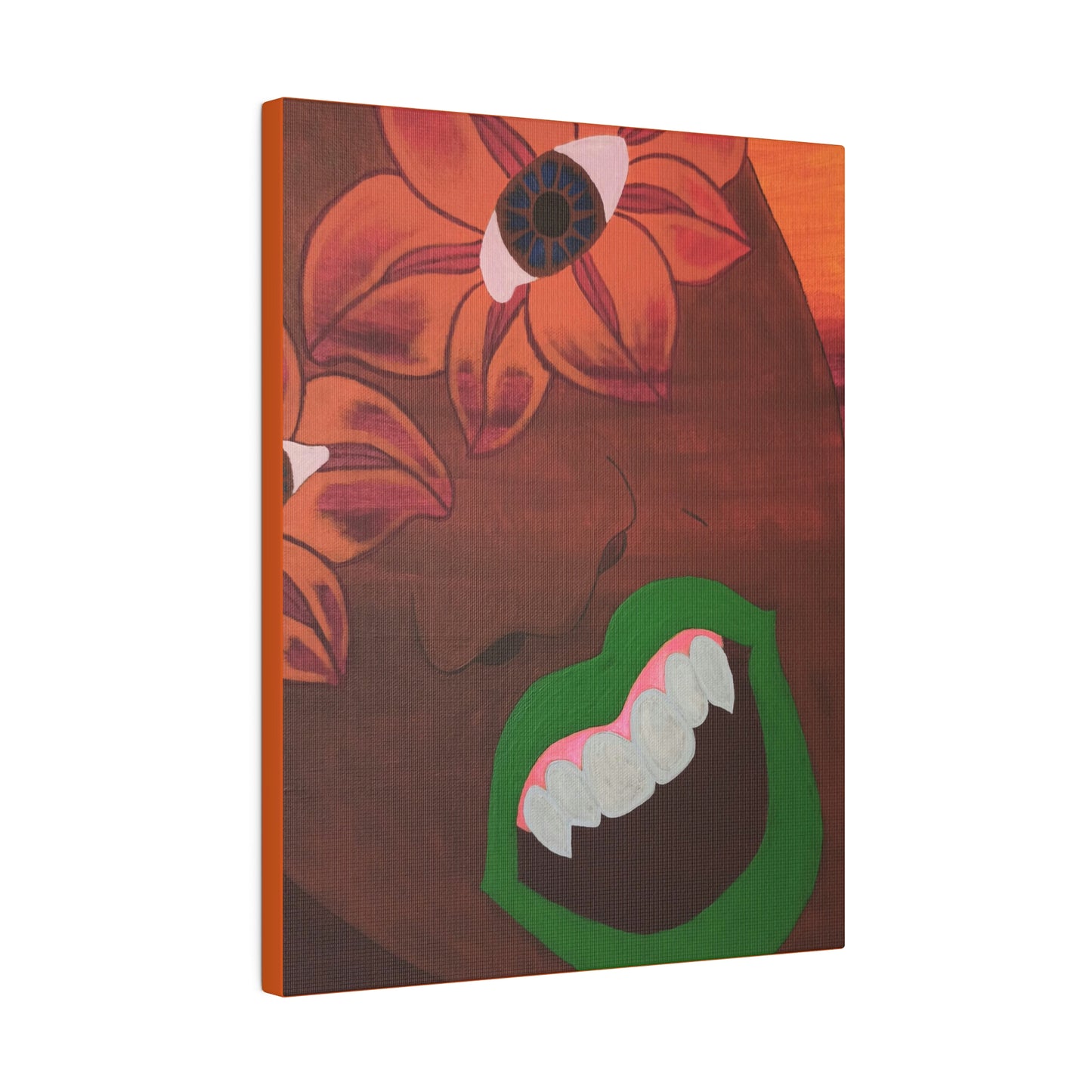 Fanged Flower: Print on Stretched Matte Canvas,  0.75"