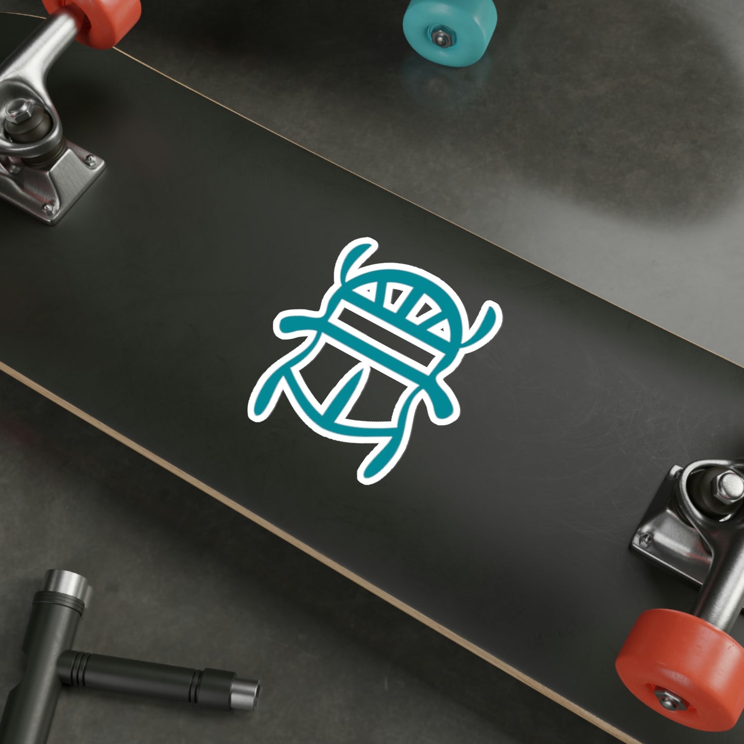 Teal Scarab Stickers