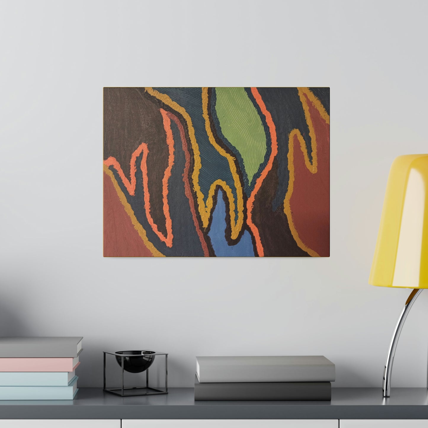 Vinyl Flames: Print on Stretched Matte Canvas 0.75"