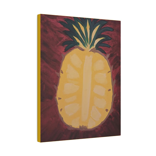 Pineapple: Print on Stretched Matte Canvas,0.75"