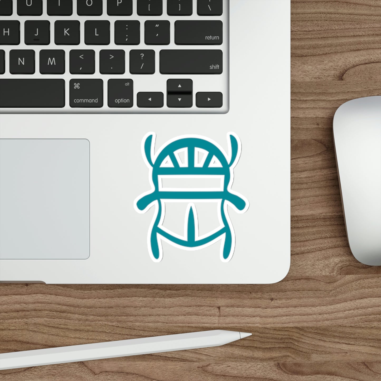 Teal Scarab Stickers