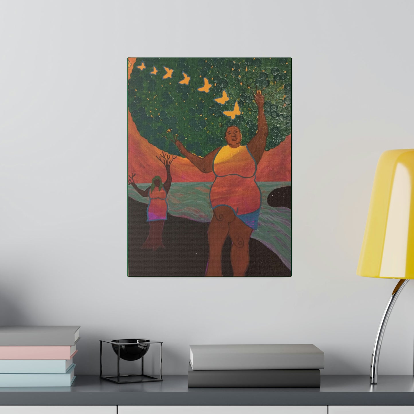 Sunset Mamas, Print on Stretched Matte Canvas, 0.75"